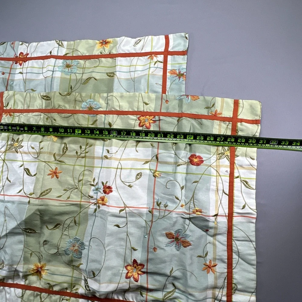 Set Of 2 Better Homes & Gardens Standard Pillow Shams Multi Floral Embroidered